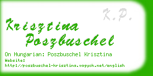 krisztina poszbuschel business card